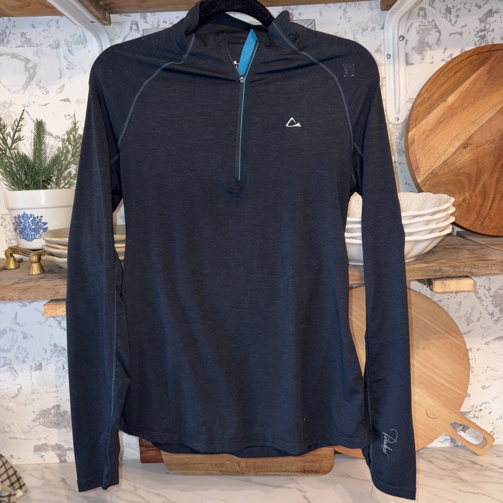 Paradox Merino Blend 1/4 Zip Running Hiking Athletic Long Sleeve Shirt Small